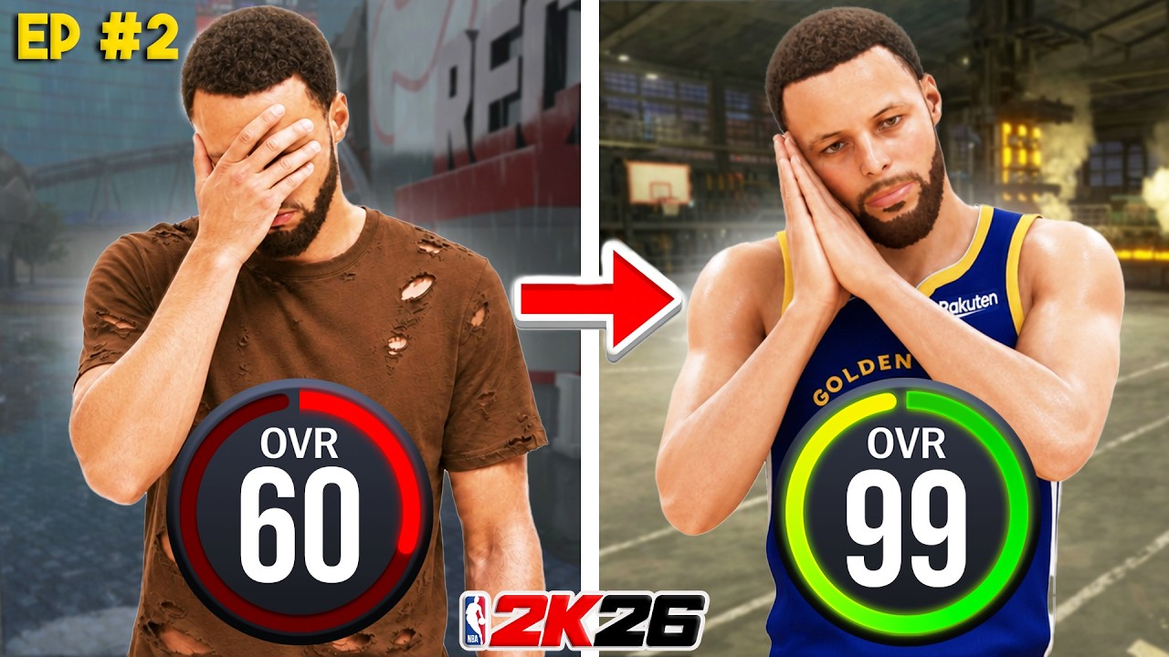Сборка Стефа Карри с рейтингом от 60 до 99 в NBA 2K26 без вложений | Эпизод 2