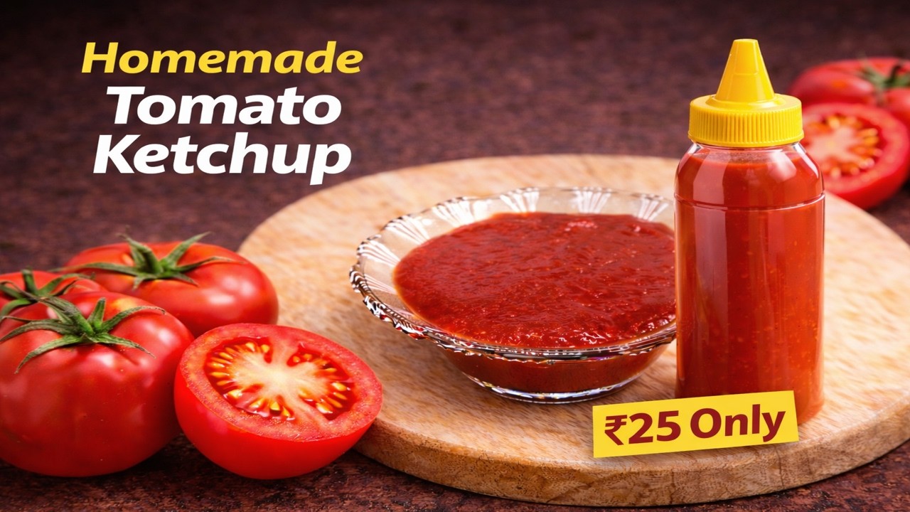 Tomato Ketchup Recipe | Homemade Tomato Sauce | ₹25 में बनाओ मार्केट जैसा Tomato Ketchup