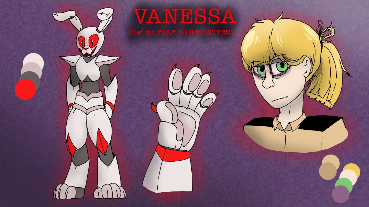 FNAF: SB REWRITTEN Vanessa‘s reference sheet! (Re-upload)