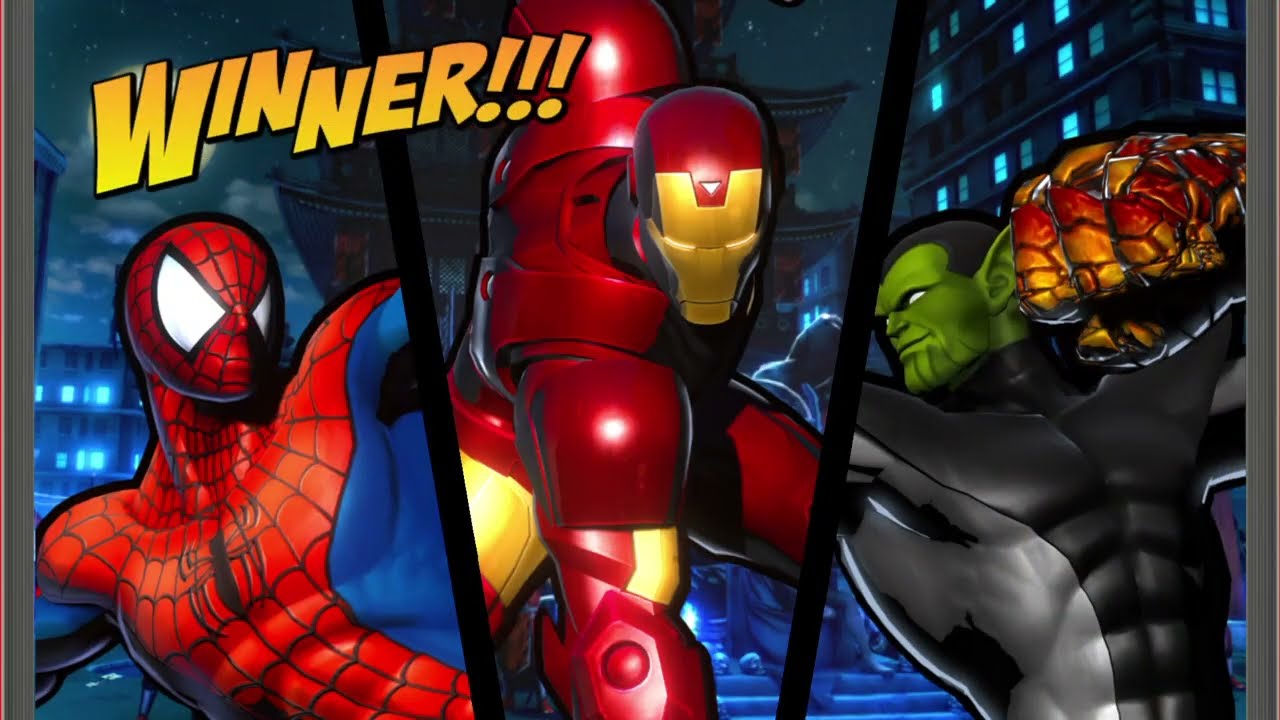 Requested ULTIMATE MARVEL VS. CAPCOM 3 Super-Skrull/Iron Man/Spiderman Arcade Gameplay