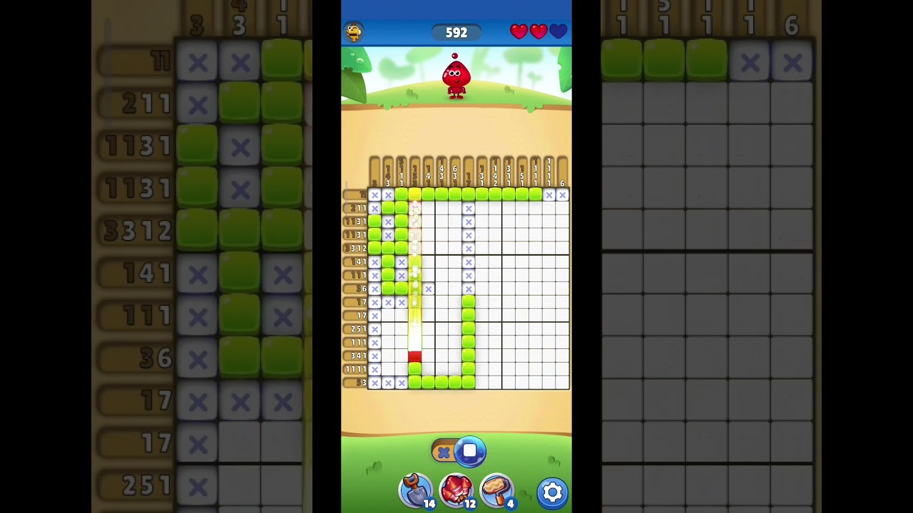 Nono Crossing Level 592 #shorts #nonocrossing #nonocrossinglevel592 #nonocrossinglv592 #nonogram