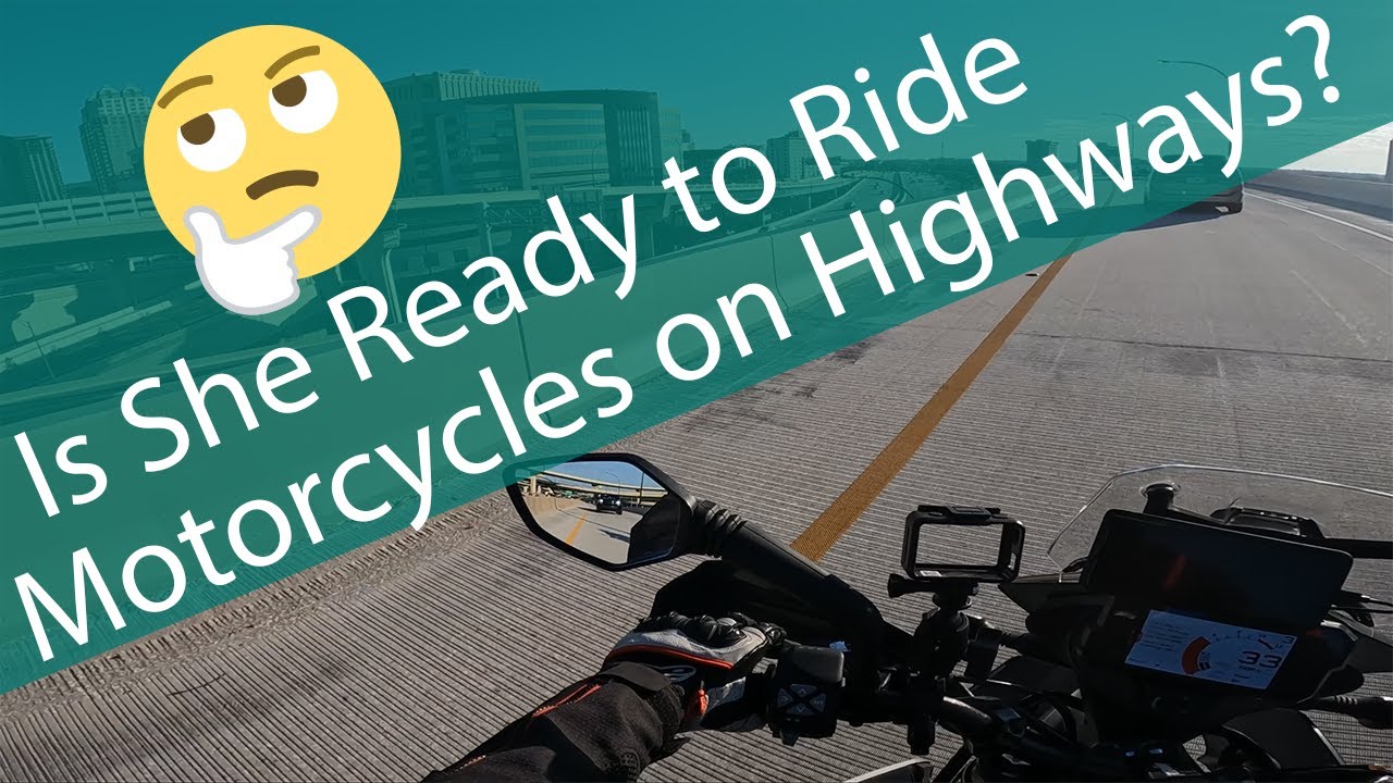 First time on the highway with her NC750X DCT Motorcycle