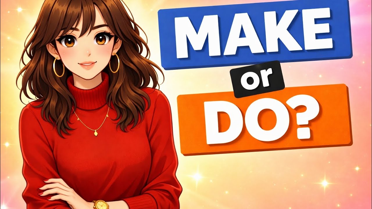 Daily English Conversation Practice | MAKE or DO? Learn the Difference Easily! A2 – B1🔥