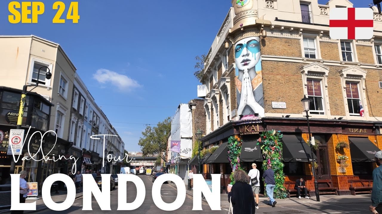 4K |  Portobello Road Walk in Notting Hill | A Natural London Stroll -  London Walking Tour