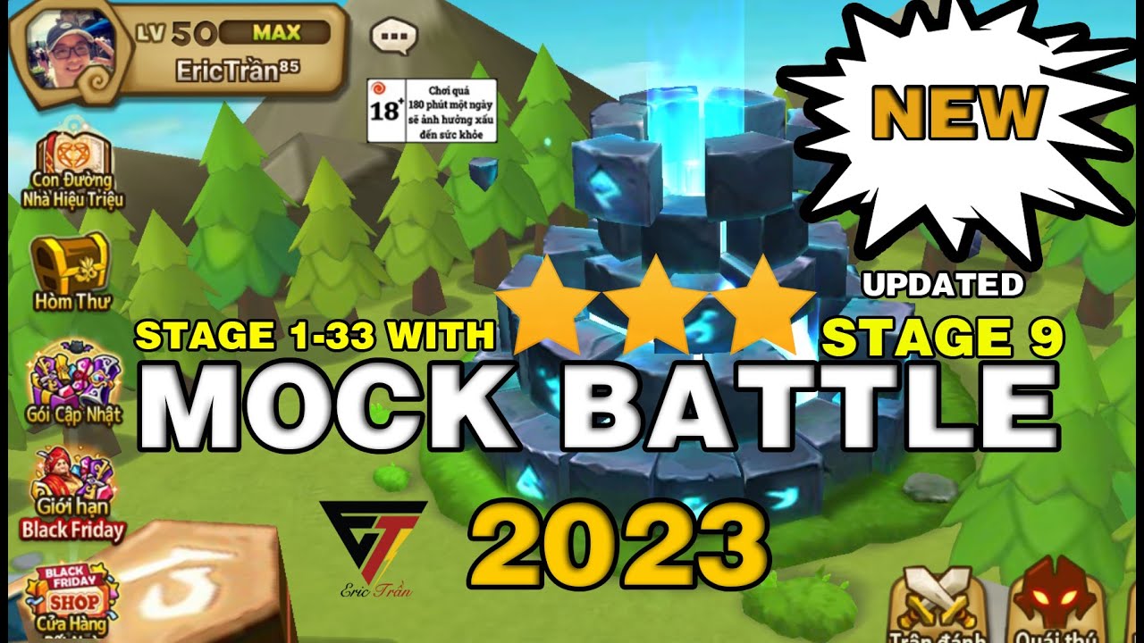 Summoners War | Mock Battle Stage 1-33 with *** | Updated Stage 9 | Trận Ảo 33 Tầng Mới Nhất 2023.