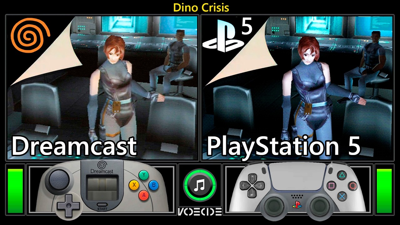 Dino Crisis (Dreamcast vs PlayStation 5) Real Hardware Comparison