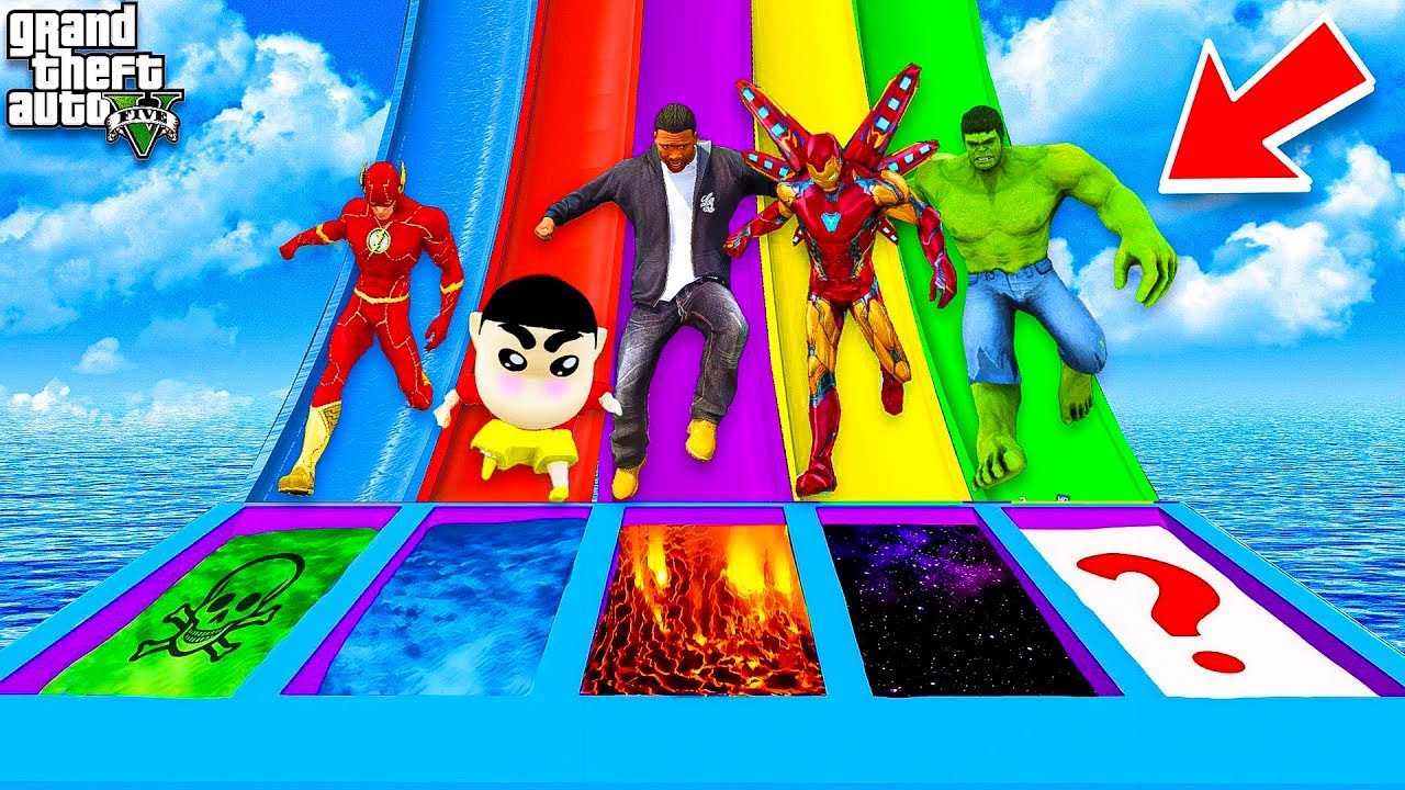 FRANKLIN & SHINCHAN Opens a Biggest Water Slide Park Near Franklin House In Gta 5 Tamil | Gta 5