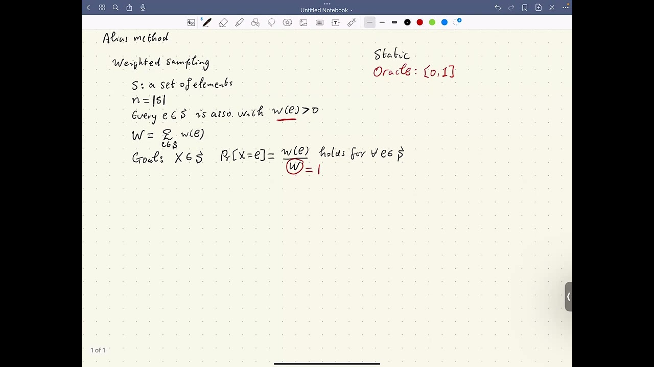 Sampling 3: The Alias Method