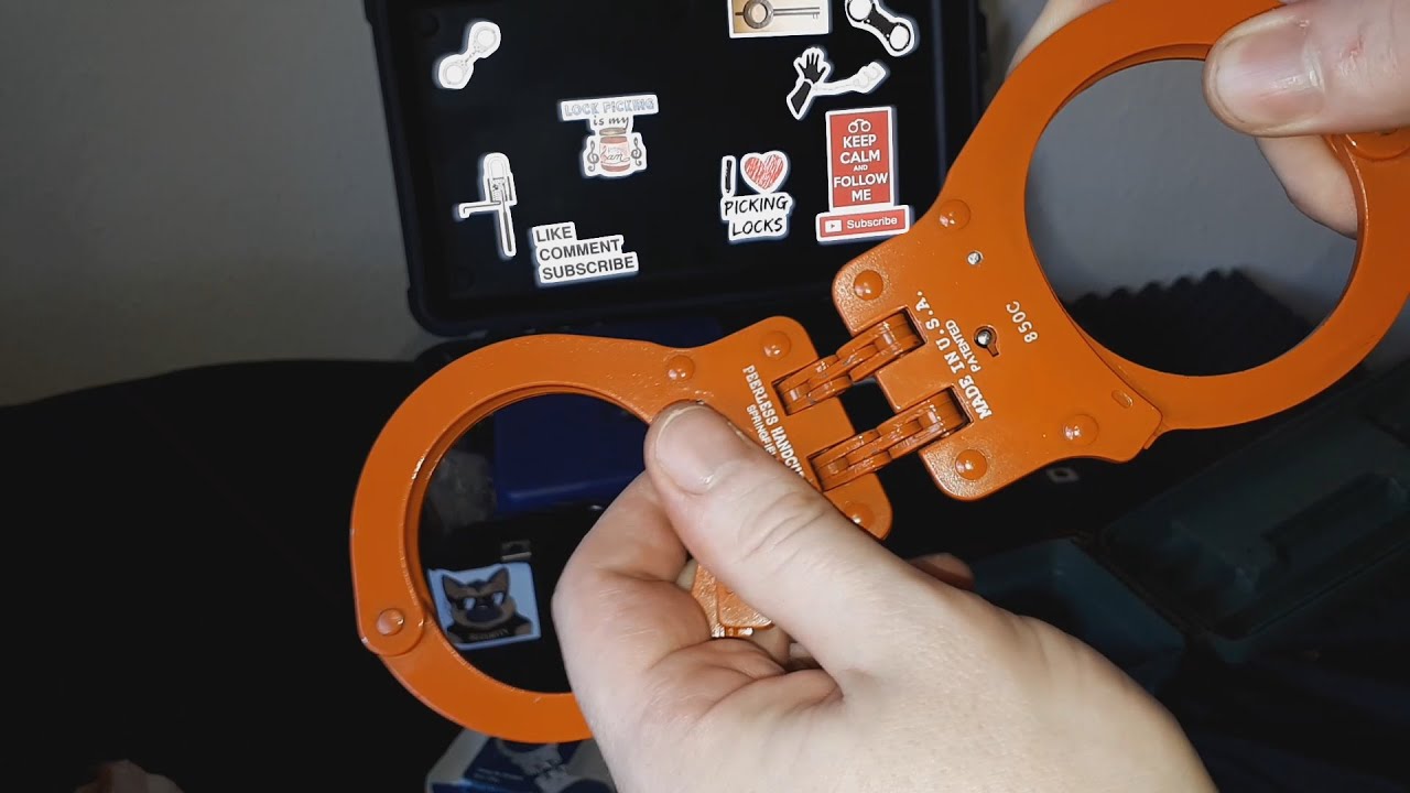 🚨🇺🇸 Peerless 850C Hinged Handcuffs in Orange (EPP Technology) [NIJ]