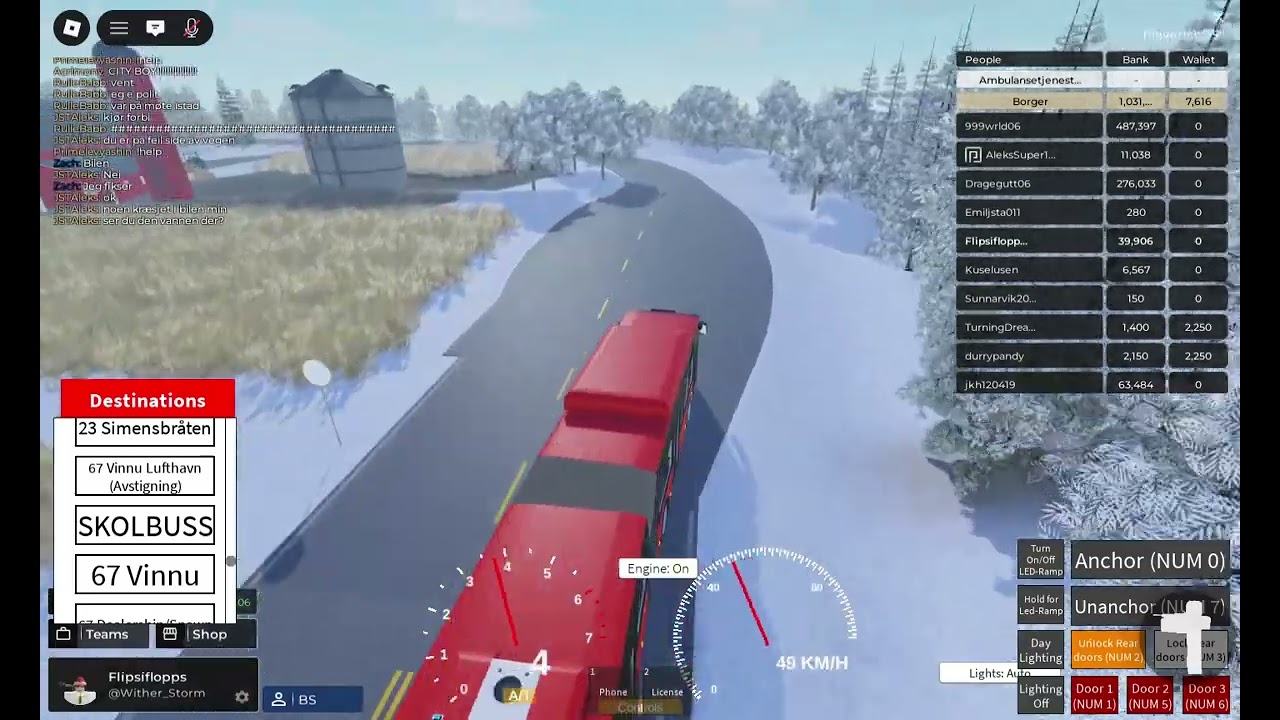 Roblox Vinterstaden Kommune, Norway Man Lion City 18 CNG #7617 Line 67