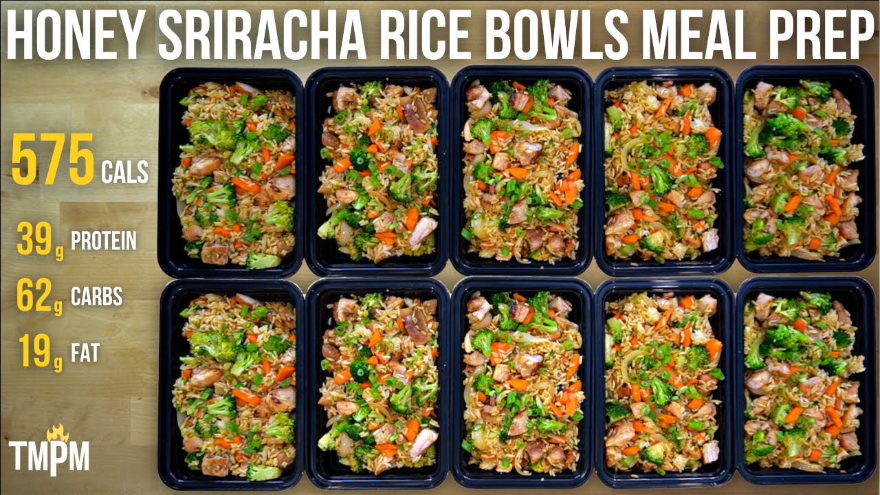 Rice Bowls are my Favorite Form of Meal Prep | Honey Sriracha Rice Bowls