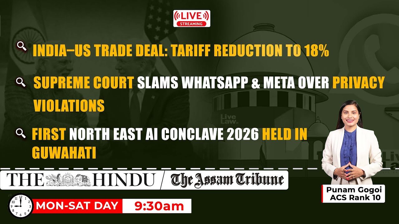 Current Affairs Live Class with Punam Gogoi (ACS Rank 10) |