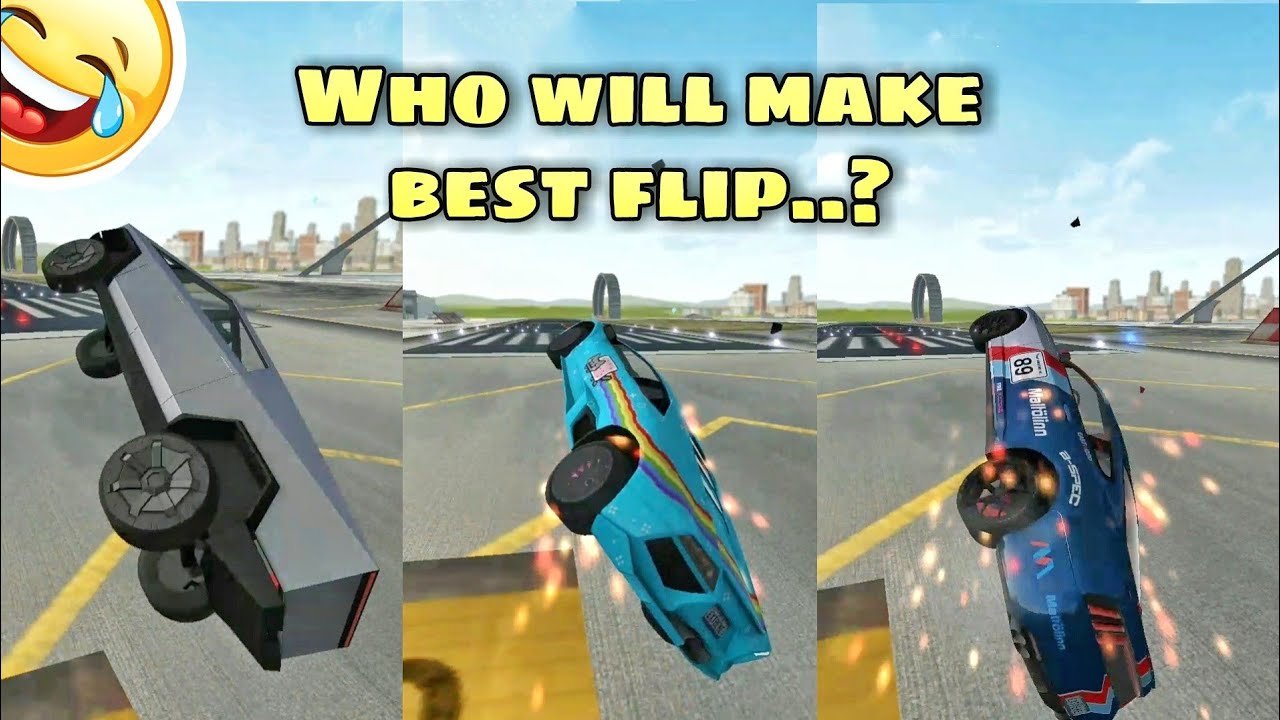 Who will make best flip..?😱😂|| Extreme car Driving simulator🔥||