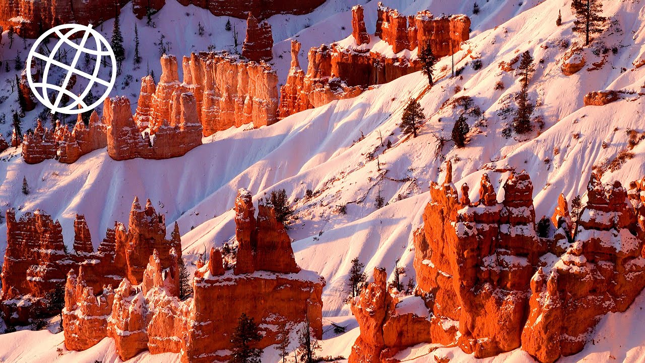 Bryce Canyon National Park in the Snow, Utah, USA  [Amazing Places 4K]