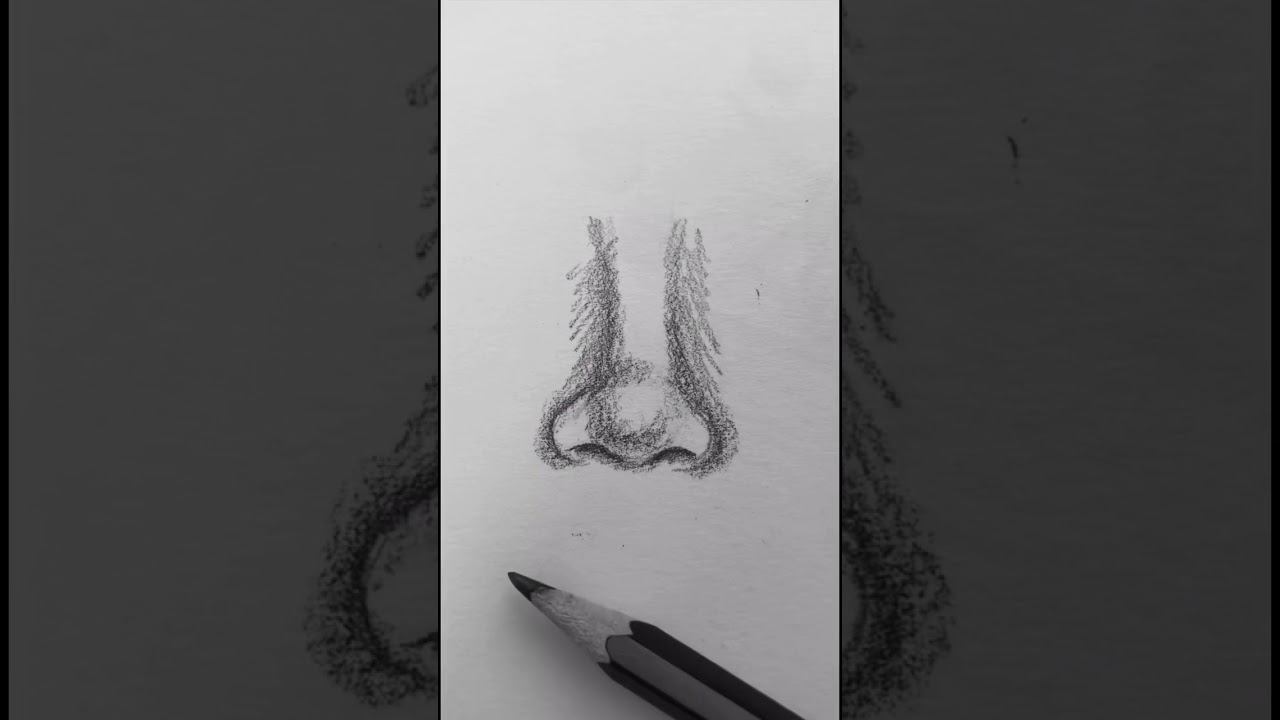Basit burun &ccedil;izimi #art #&ccedil;izim #karakalem #portre #sanat #drawing #burun&ccedil;izimi