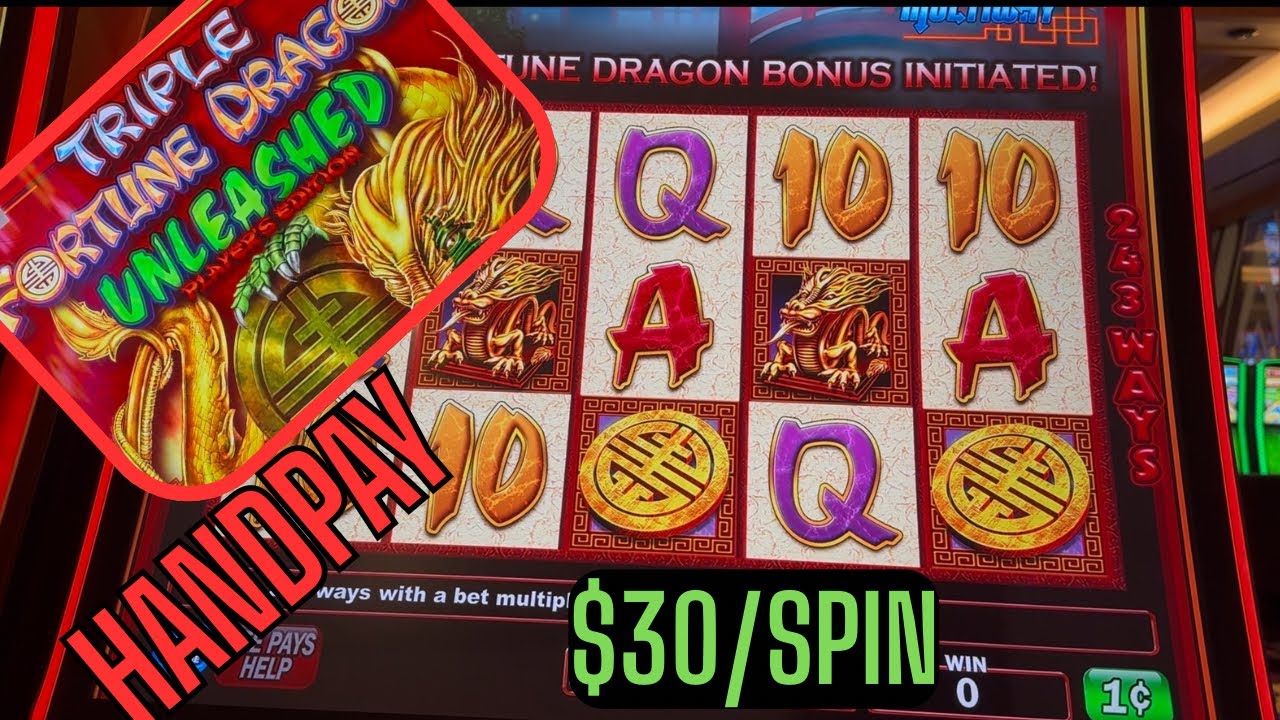 $30 Max Bet Jackpots On UNLEASHED Triple Fortune Dragon