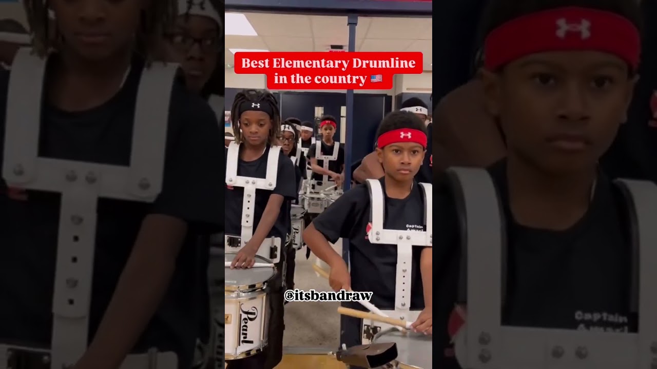 How can an ELEMENTARY school drumline have THIS MUCH swag ⁉️🤯😮&zwj;💨 #BandRaw #Drumline