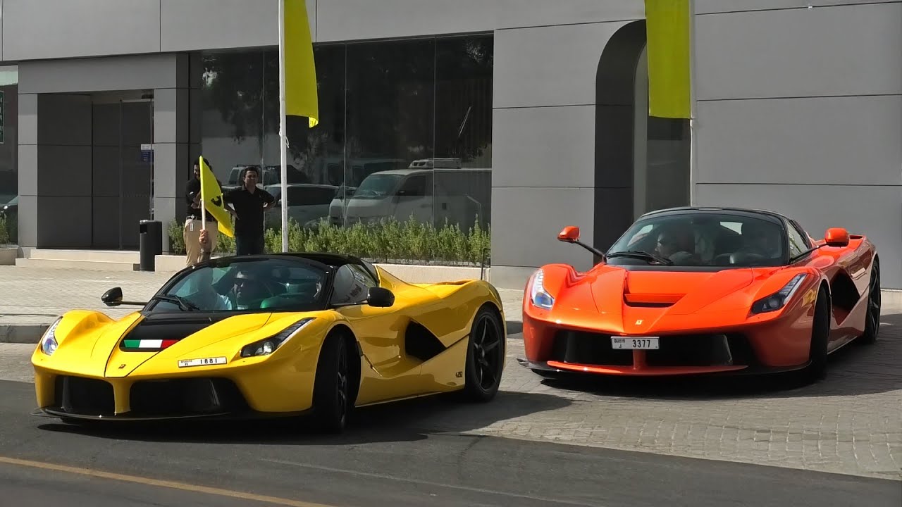INSANE Ferrari Invasion in Dubai! 2X LaFerrari, 812 Competizione Aperta, 599GTO
