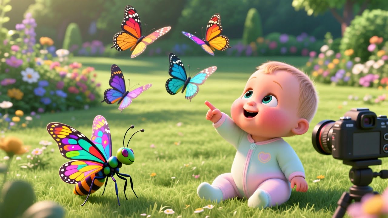 Butterfly Garden With Baby | Fun Butterfly Song for Kids | Magical Garden Nursery Rhyme 🦋
