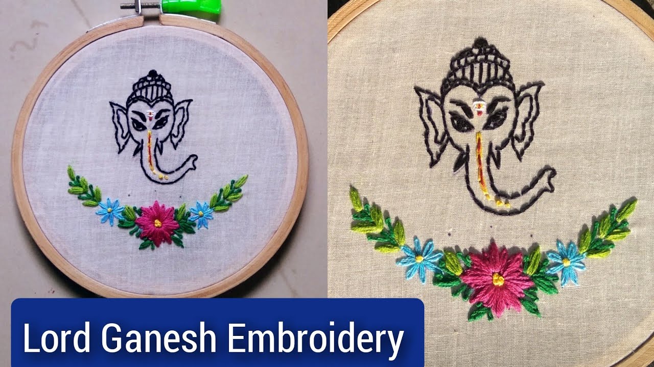 hand Embroidery/ Ganesha Embroidery Design/Ganapati Making/ ganesh chaturthi special@StitchExplore