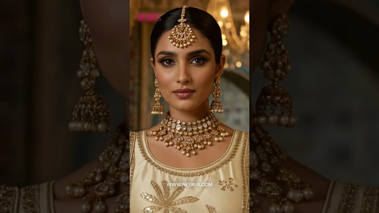 Beige Tissue Zari Embroidered Sharara Set With Dupatta by Neerus 💖