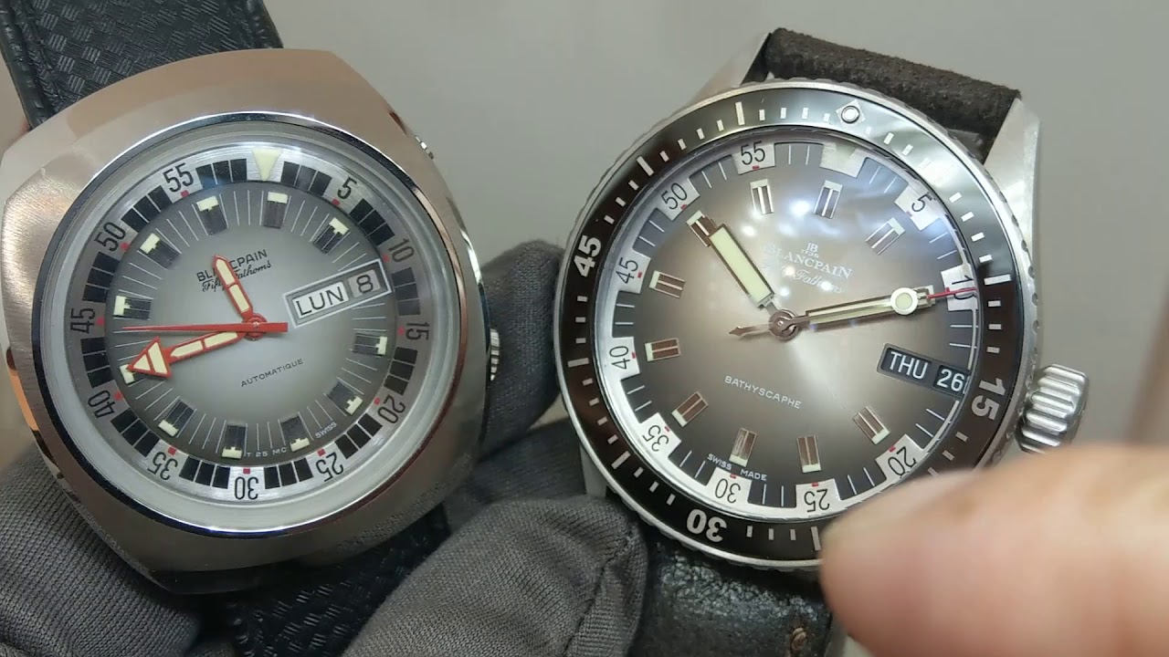 【古今比一比】BLANCPAIN 寶珀 五十噚 Bathyscaphe 70年代日期及星期腕錶