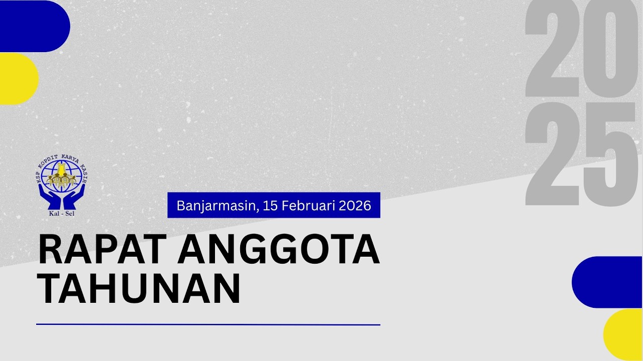 Rapat Anggota Tahunan XIX Tahun Buku 2025 KSP Kopdit Karya Kasih Kalimantan Selatan