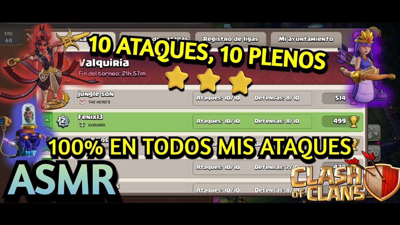 Estrategia infalible: así consigo 100% EN TODOS MIS ATAQUES⚔️/ CLASH OF CLANS🏆/ GAMEPLAY ⚔️ / ASMR 😴