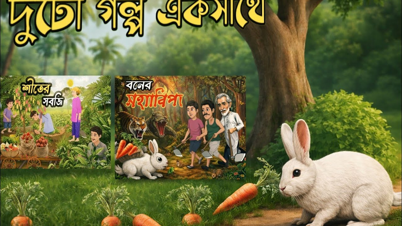 দুটো গল্প একসাথে //Bangla cartoon//Bangla fairy tales Cartoon//Thakurmar Jhuli//Golpo poka//