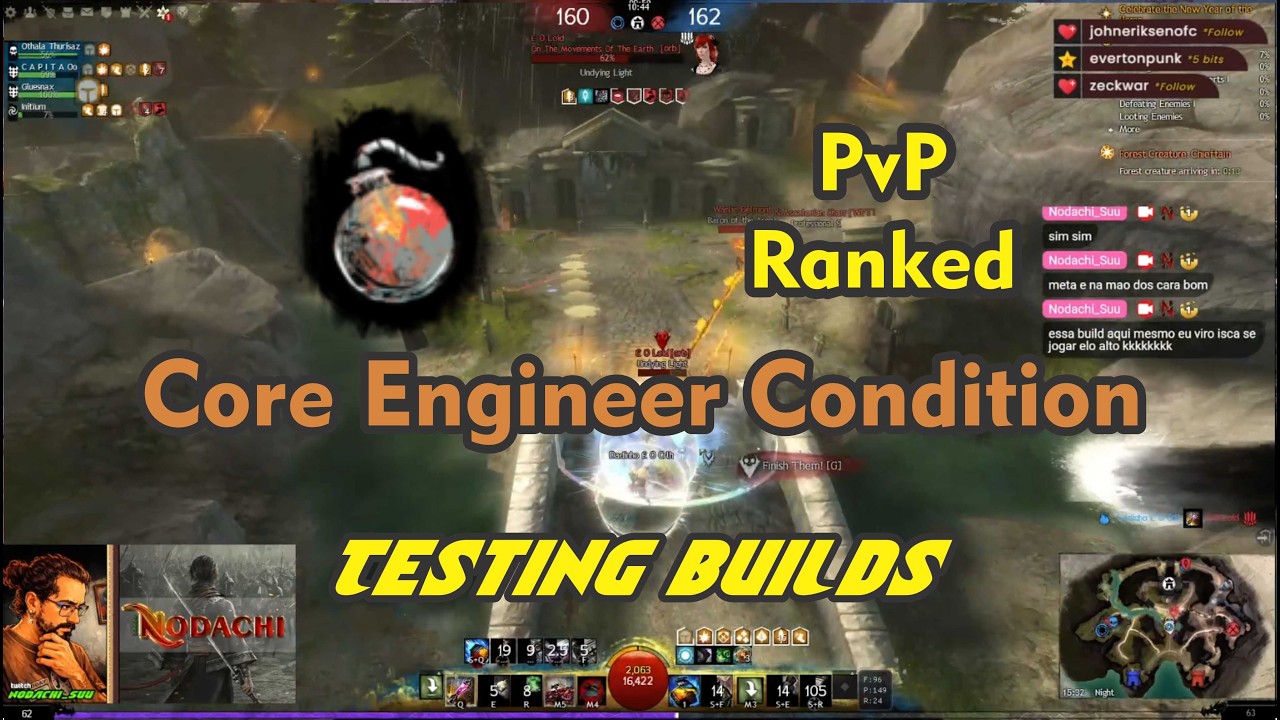 Core Engineer Mace Shield Condition Testing Builds PvP Ranked - Guild Wars 2