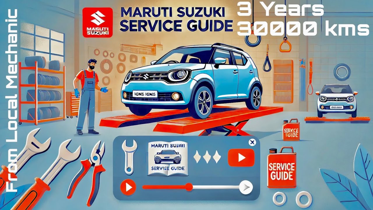 Maruti Suzuki Ignis Detailed Servicing Video | 3 years 30000km | Local Mechanic vs Service Center.