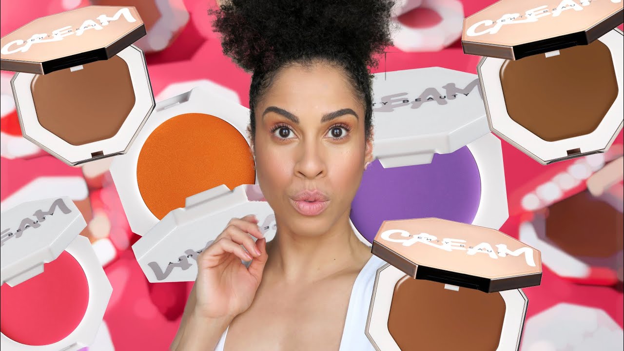 FENTY BEAUTY- Cheeks Out Freestyle Cream Bronzer + Blush (yeah...all 10) | kinkysweat
