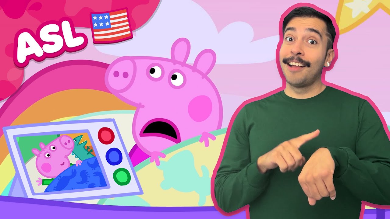 N'night! 🌙 ASL Peppa Pig Tales 👋 Peppa Pig - Sign Language for Kids