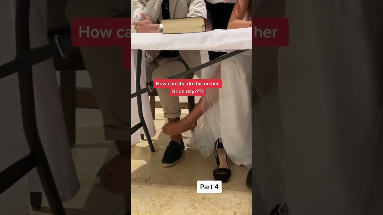 bride caught cheating in the wedding