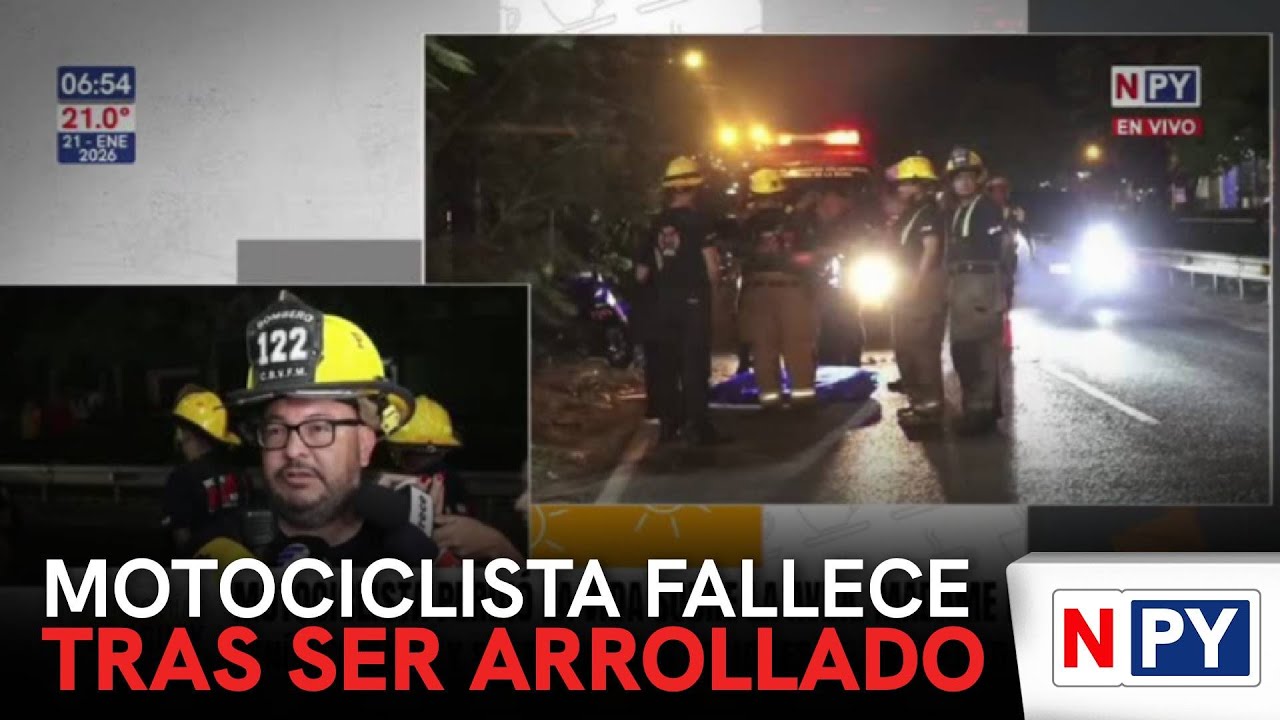 Motociclista fallece sobre la Avda. Madame Lynch