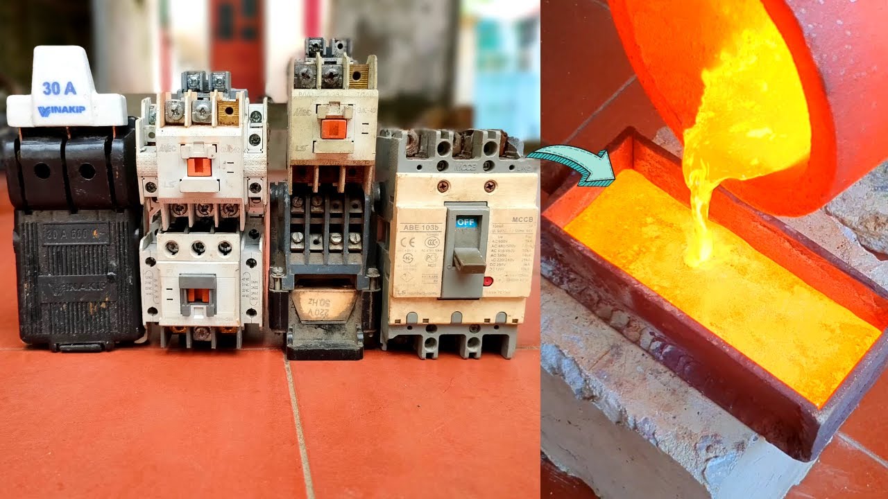 Switches recycling  - Circuit breakers recycling -  Metal recycling - ASMR  Metal