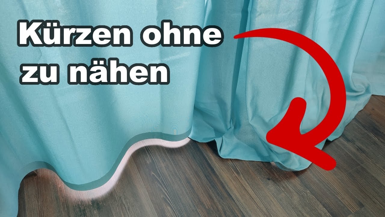 Vorhang (Gardine) einfach selbst kürzen ohne nähen (mit Bügelband) - so geht's