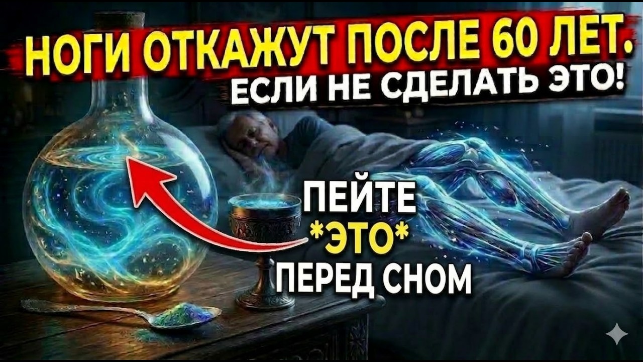 СИЛЬНЫЕ НОГИ ПОСЛЕ 60 ЛЕТ! Мышцы нальются силой за 3 дня. Пейте перед сном горячий...