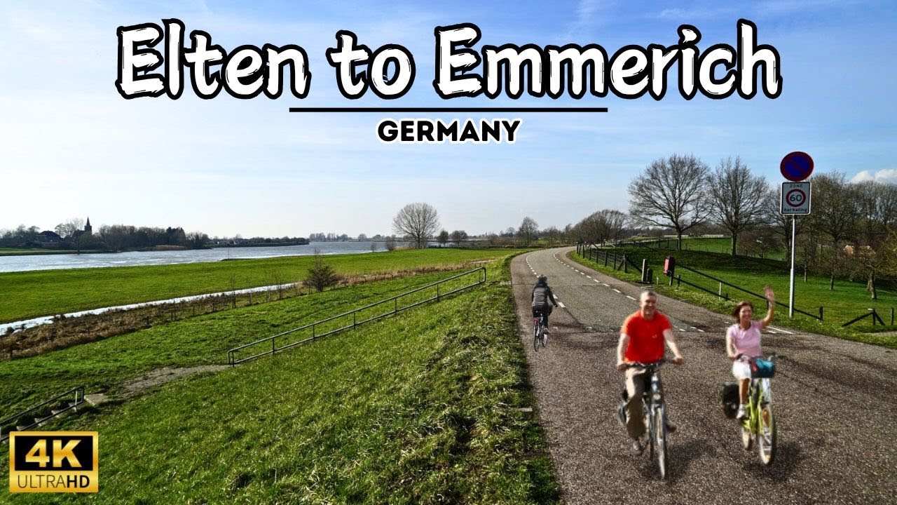 🚴‍♂️ Sunny Day Cycling Ride 🇩🇪: Elten to Emmerich City, Germany 4K