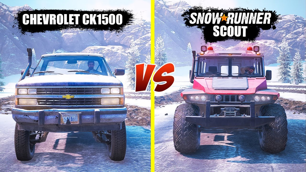 Chevrolet CK1500 vs All Scout Vehicles (speed challenge) - SnowRunner
