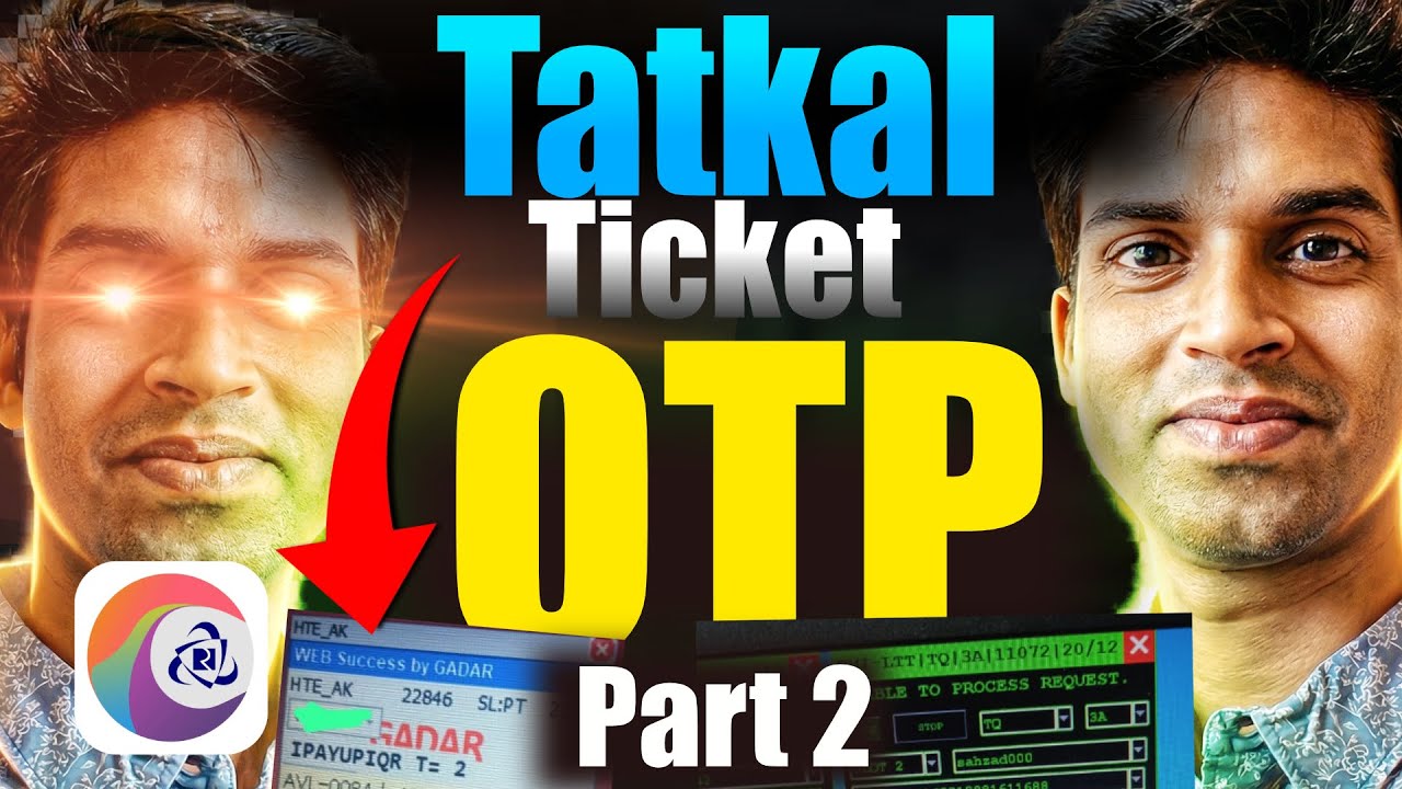 Tatkal Ticket OTP Verification Not Received Solved | IRCTC ConfirmTkt fast booking software