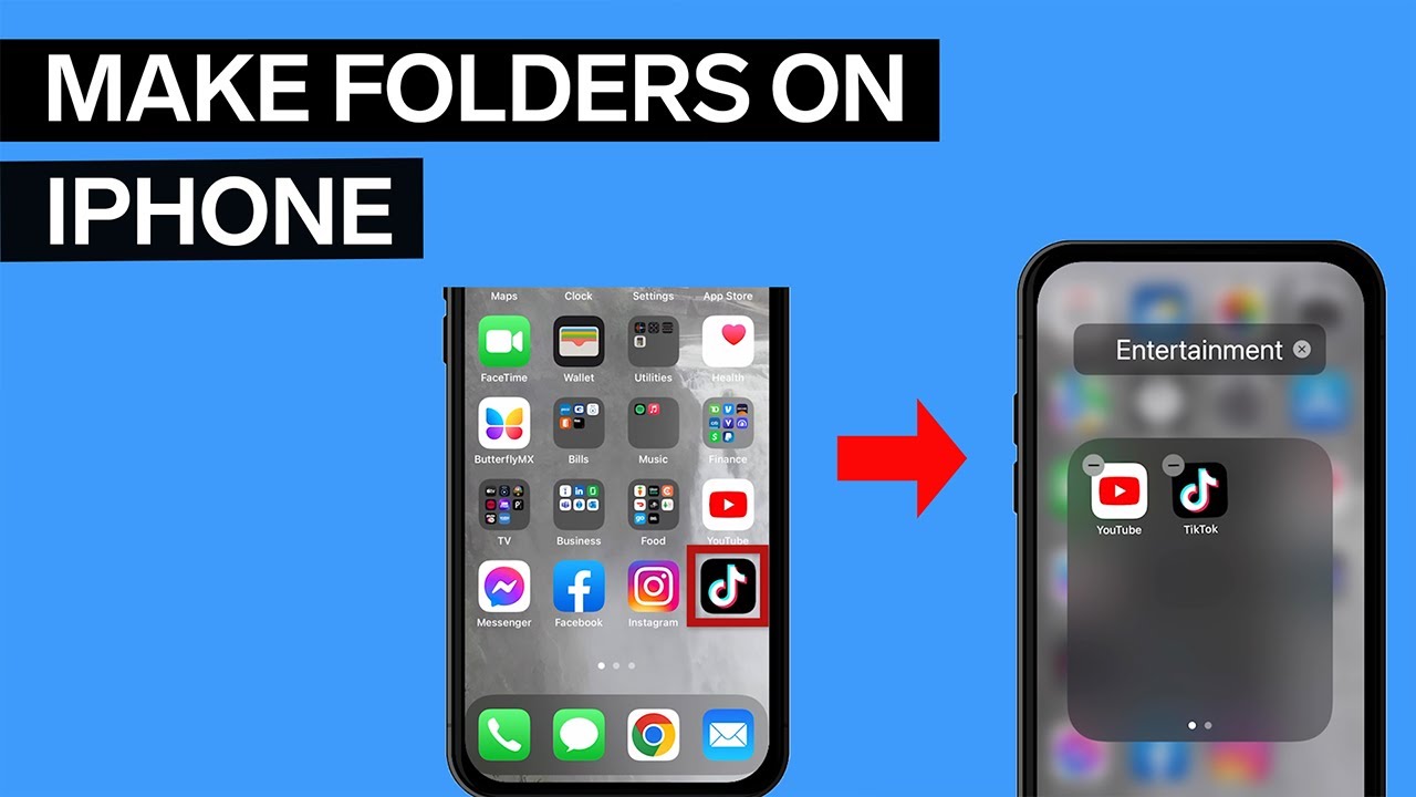 Как создавать папки на iPhone