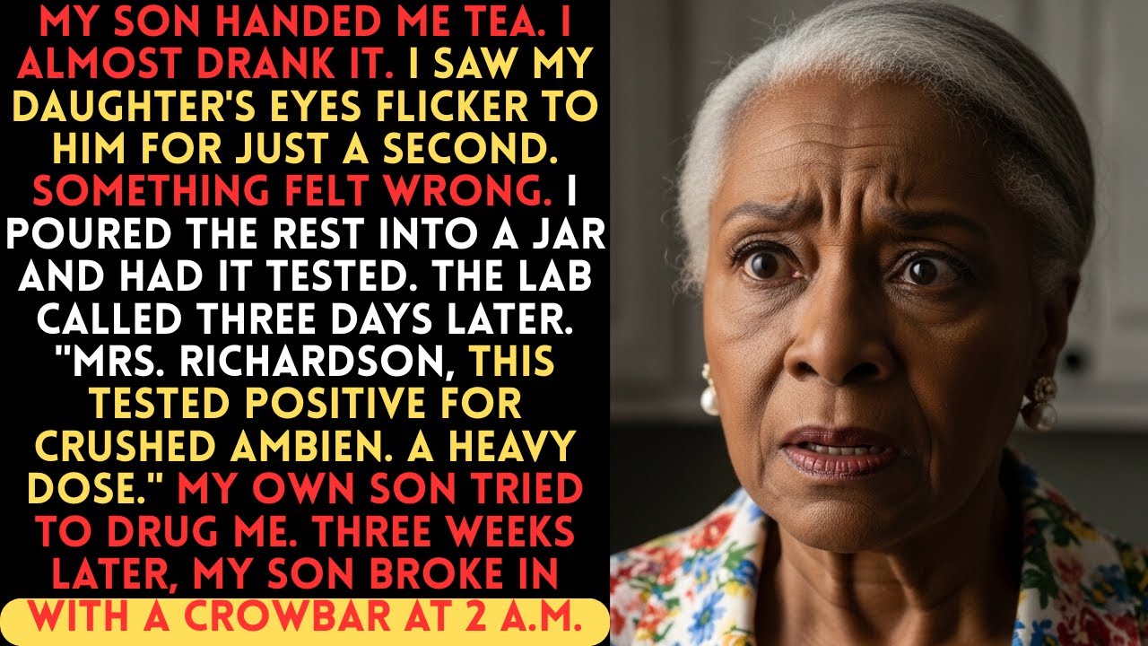 My Son Handed Me Tea at Sunday Dinner—I Had It Tested and the Lab Found Crushed...