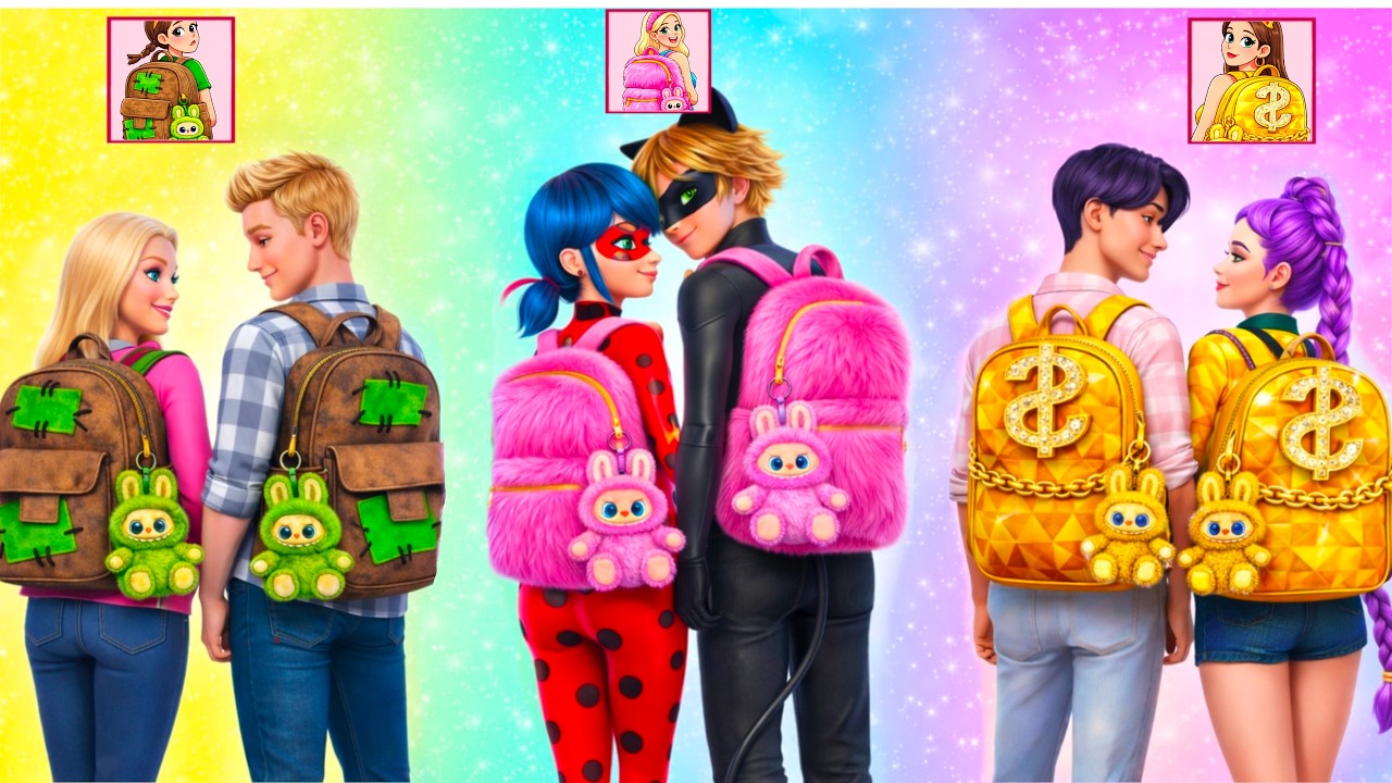 Epic Glow Up! School Couple Transformation | Rumi & Jinu, Ladybug & Adrien, Barbie & Ken