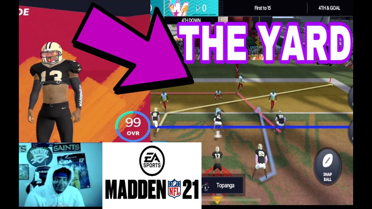 MADDEN 21- THE YARD GAMEPLAY. ‼️ PLAYER CUSTOMIZATIONS , EMOTES , GEAR AND MORE🔥😈