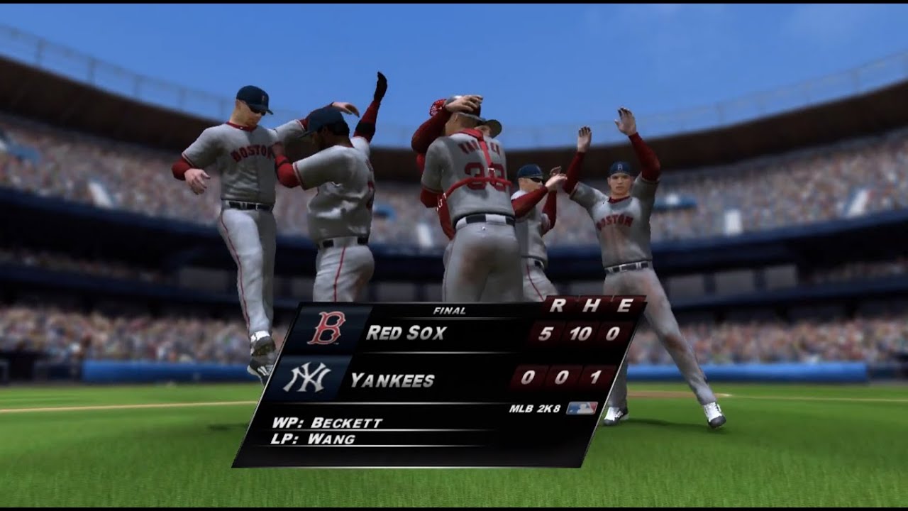 (Perfect Game!) MLB 2K8 Gameplay - Boston Red Sox at New York Yankees