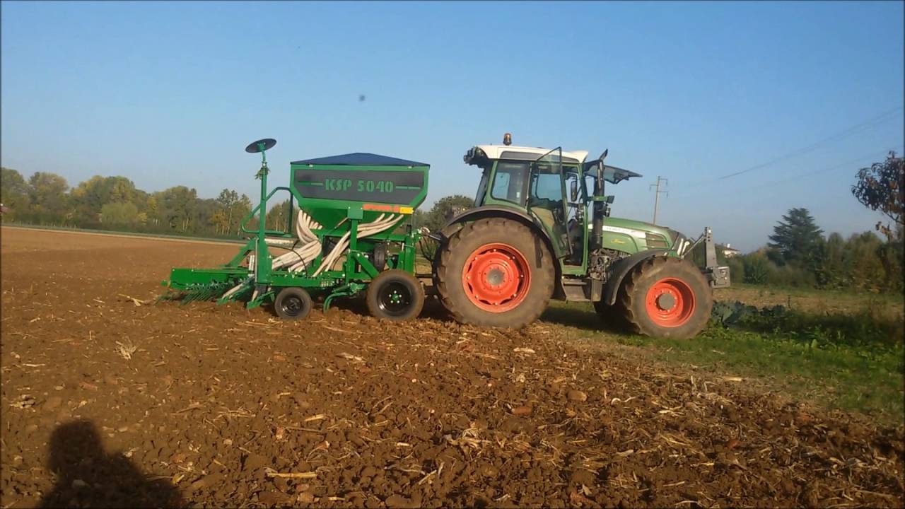 Semina con Fendt 211 vario TMS e seminatrice Sfoggia KSP 5040