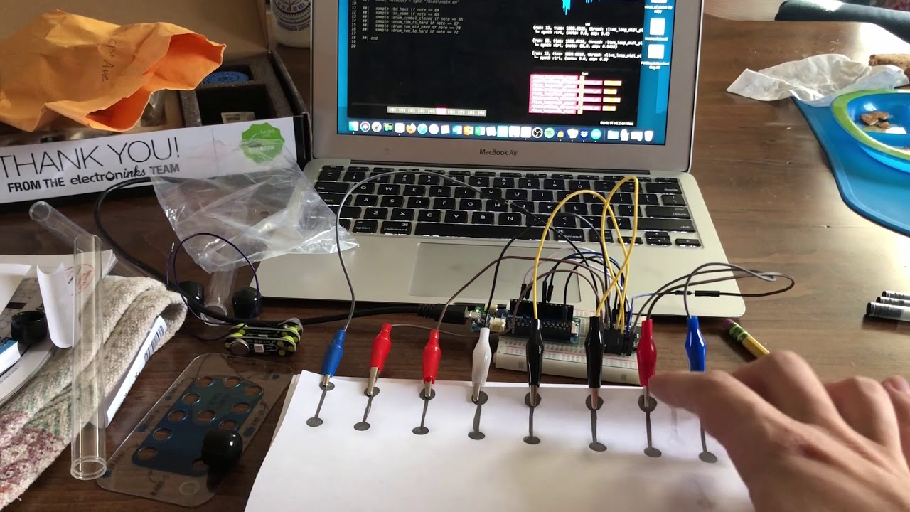 Capacitive Touch Piano w/ Arduino & Sonic Pi