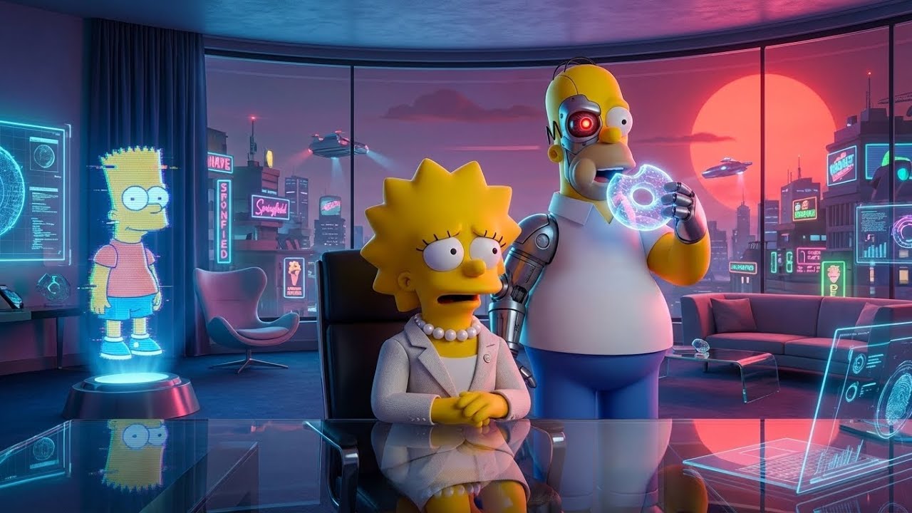The Simpsons: 2050 REALITY! 🤖 AI Visualizes The Future | The Simpsons 3D Animation