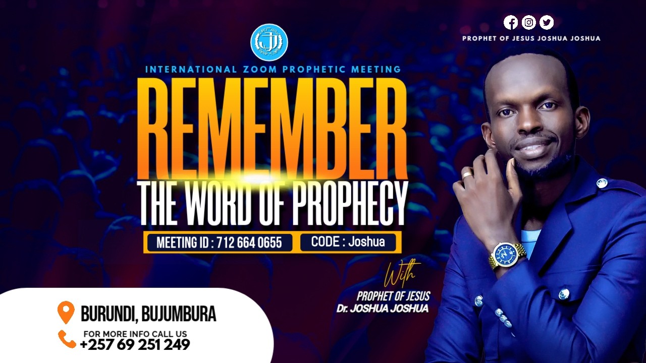 𝗥𝗘𝗠𝗘𝗠𝗕𝗘𝗥 𝗧𝗛𝗘 𝗪𝗢𝗥𝗗 𝗢𝗙 𝗣𝗥𝗢𝗣𝗛𝗘𝗖𝗬 || 𝗜.𝗭.𝗣.𝗠 || 𝗪𝗶𝘁𝗵 𝗚.𝗢 𝗗𝗿.𝗝𝗢𝗦𝗛𝗨𝗔 𝗝𝗢𝗦𝗛𝗨𝗔 || 𝗦𝗘𝗥𝗩𝗜𝗖𝗘 𝟬𝟮.𝟬𝟯.𝟮𝟬𝟮𝟲